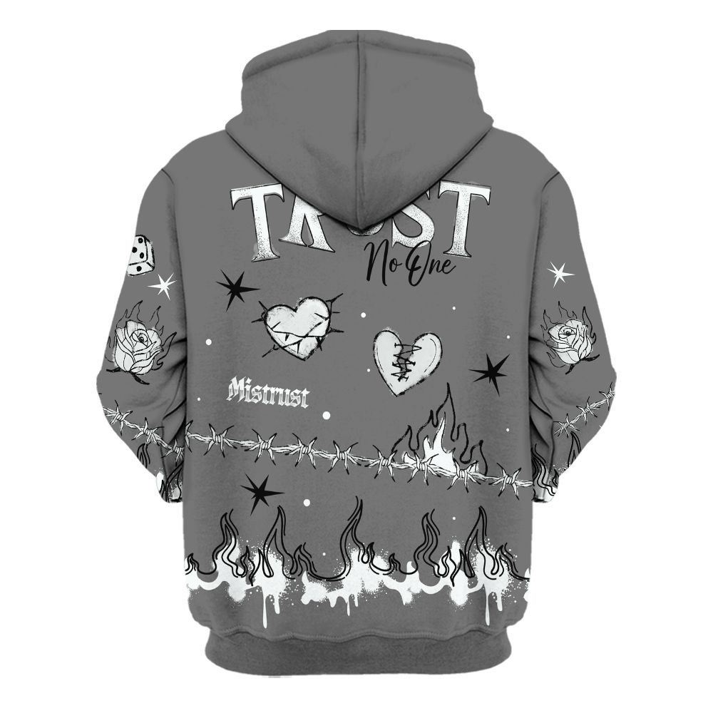 Hoodie To Match Retro Stealth 12s - Trust No One Snake-Bite Doodle Crayon All Over Print
