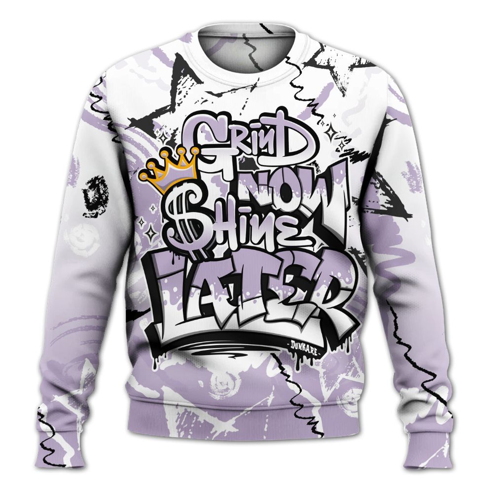 Sweatshirt To Match Low Pure Violet 11s - Grind Shine Later Drip All Over Print