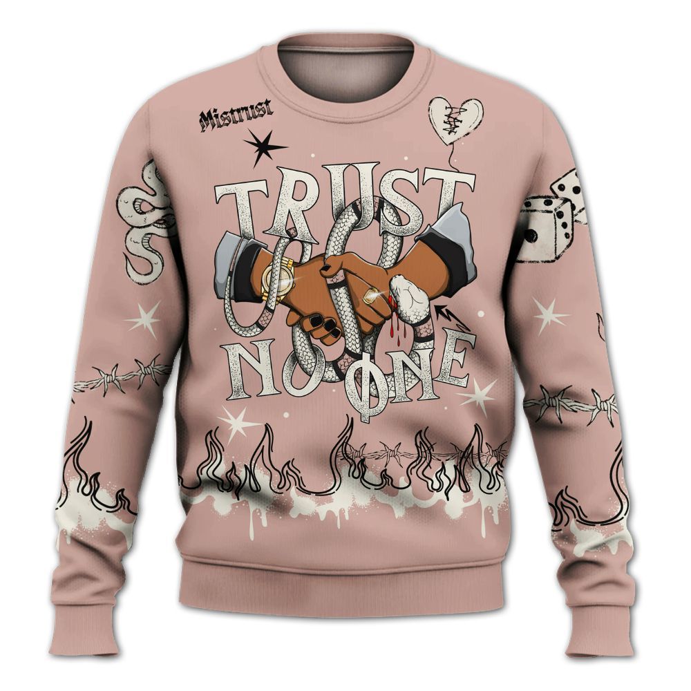 Sweatshirt To Match Air Force Low 1 Arctic Orange - Trust No One Snake-Bite Doodle Crayon All Over Print