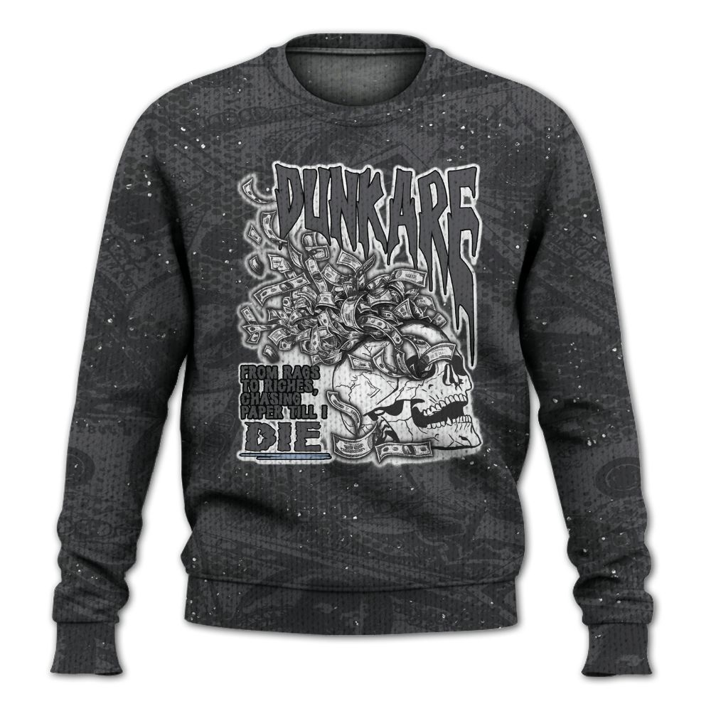 Knitted Sweater To Match Reverse Black White 6s - From Rags To Riches