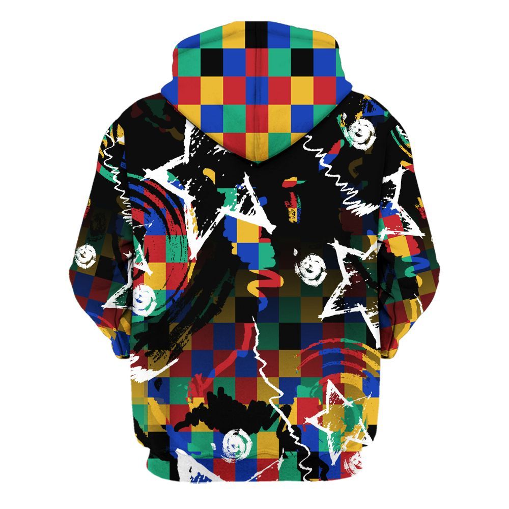 Hoodie To Match Air Rainbow Weave - Grind Shine Later Drip All Over Print