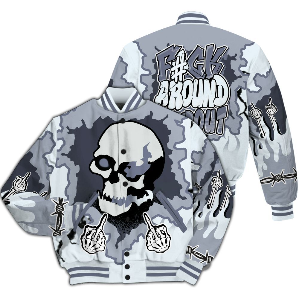 Varsity Jacket To Match Air Foamposite Jin Kazama - F Around Find Out Graphic Trapped All Over Print