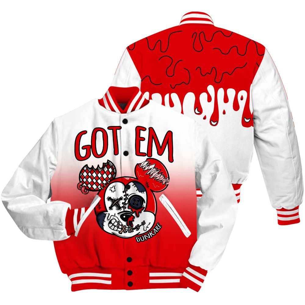 Varsity Jacket To Match Low OG Howard Bison 1s Shirt, Got Em Dripping All Over Print