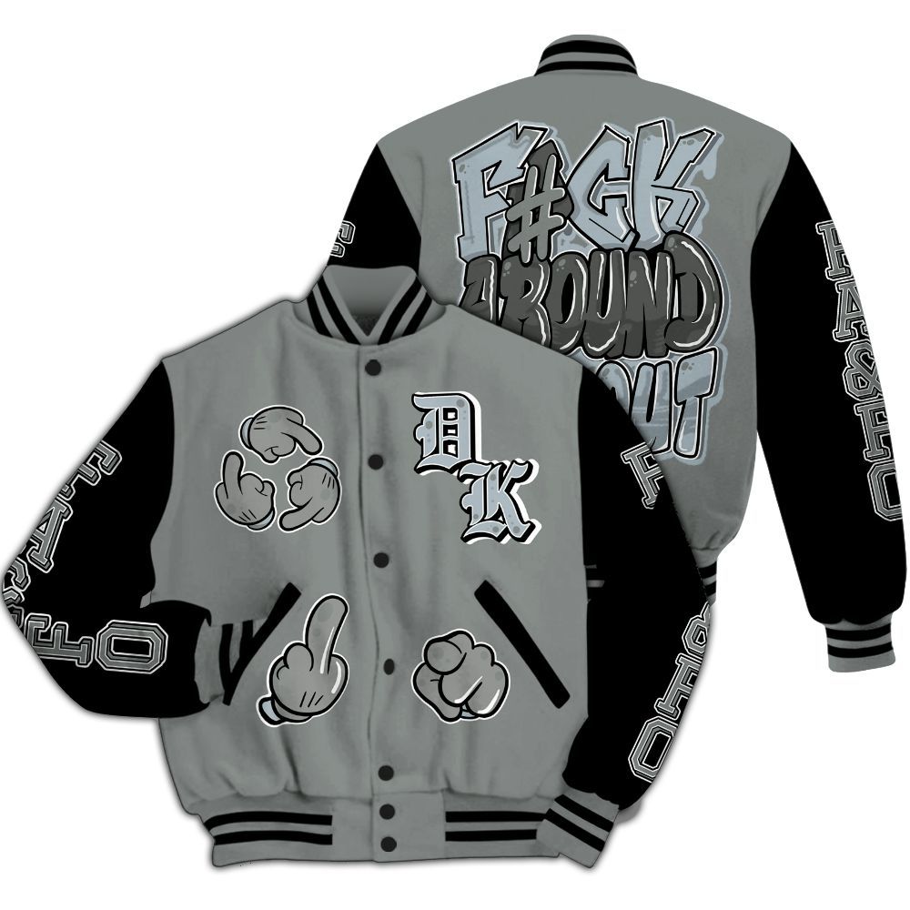 Varsity Jacket To Match Retro Georgetown 6s - F Around Find Out Graphic All Over Print