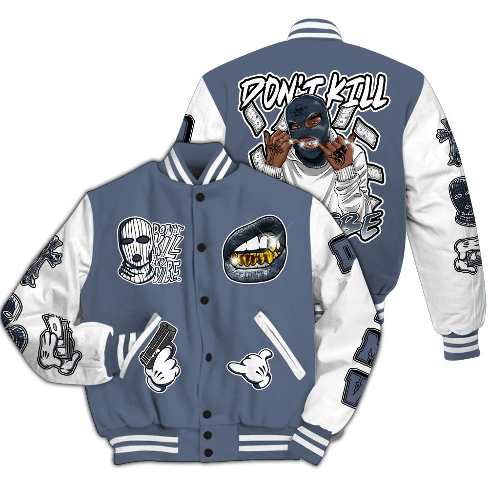 Varsity Jacket To Match Low Diffused Blue 11s - Vibe.Unique All Over Print