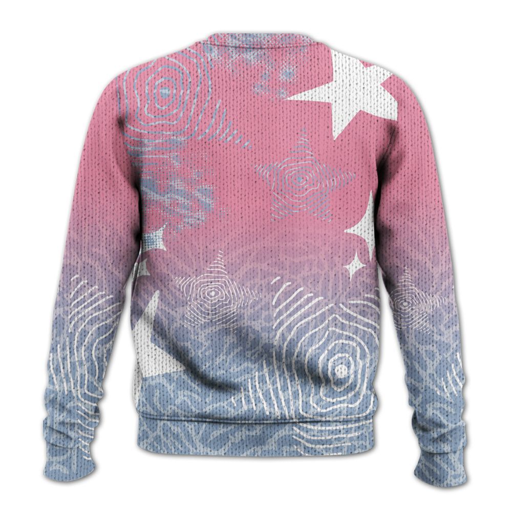 Sweater To Match Denim Pink Glow 3s - Sneakerz Girlz Unique Starz Graphic