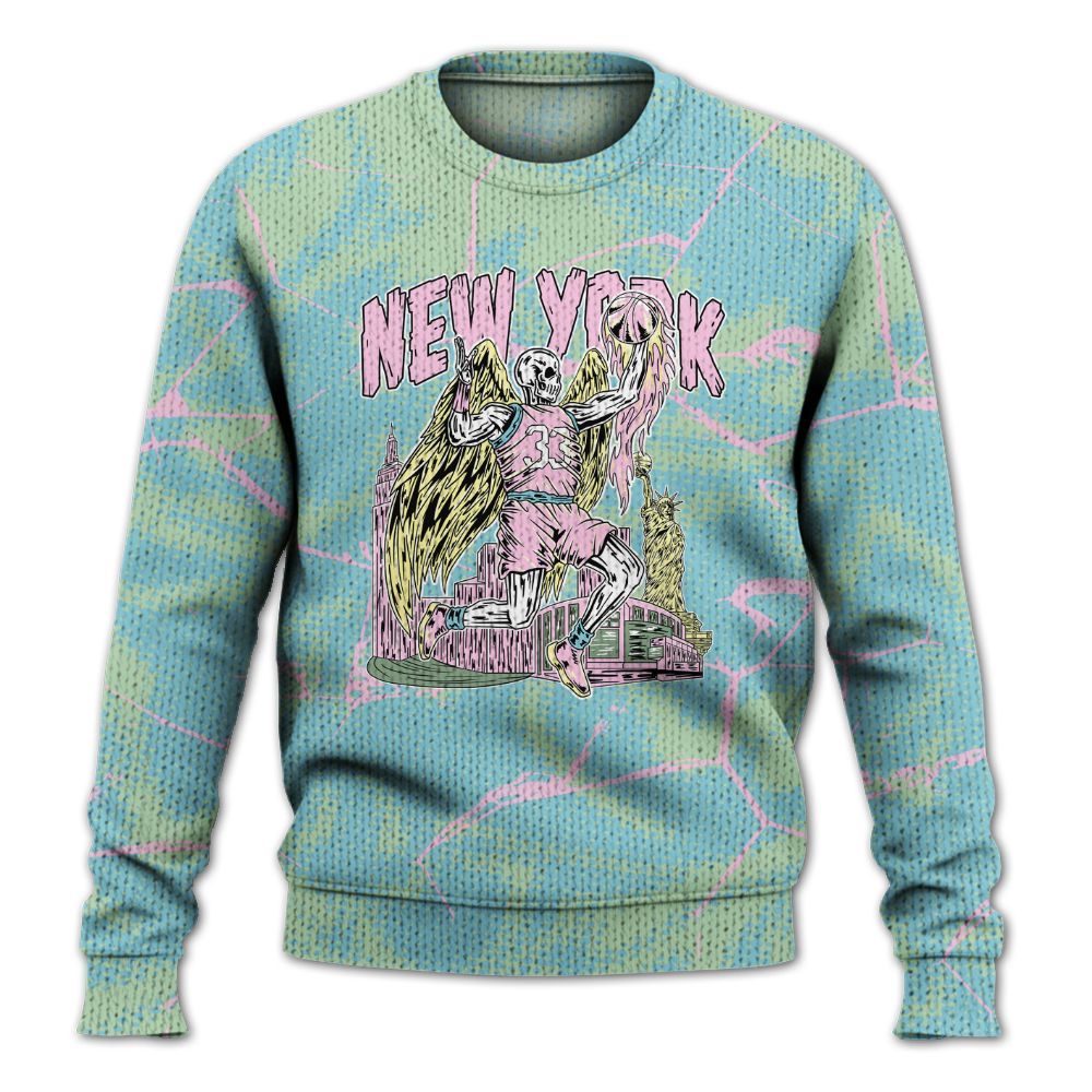 Knitted Sweater To Match SB Dunk Low Visty - Ewing Era Skeleton Crack