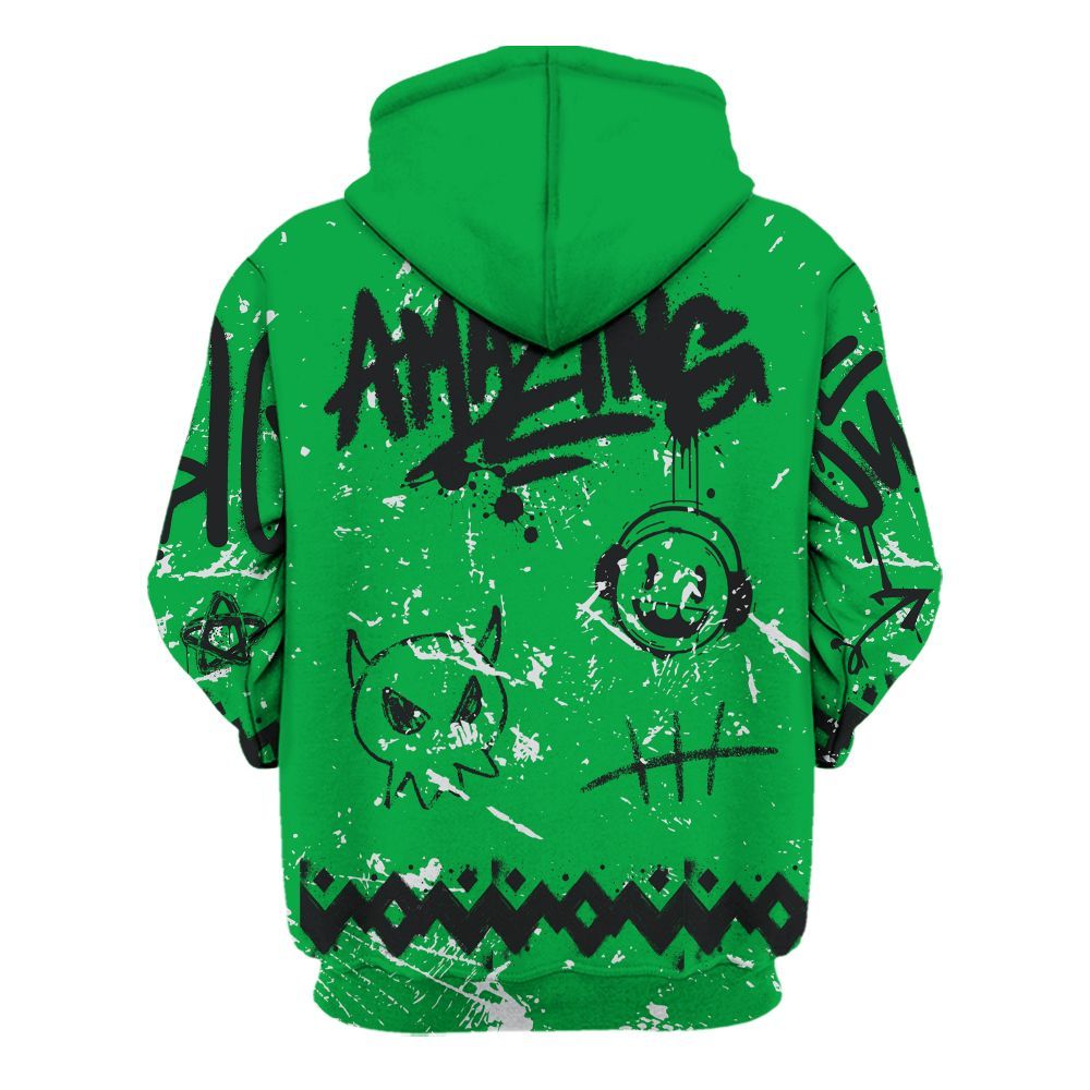 Hoodie To Match Low Lucky Green 1s - Friday Sneaker Crayon All Over Print