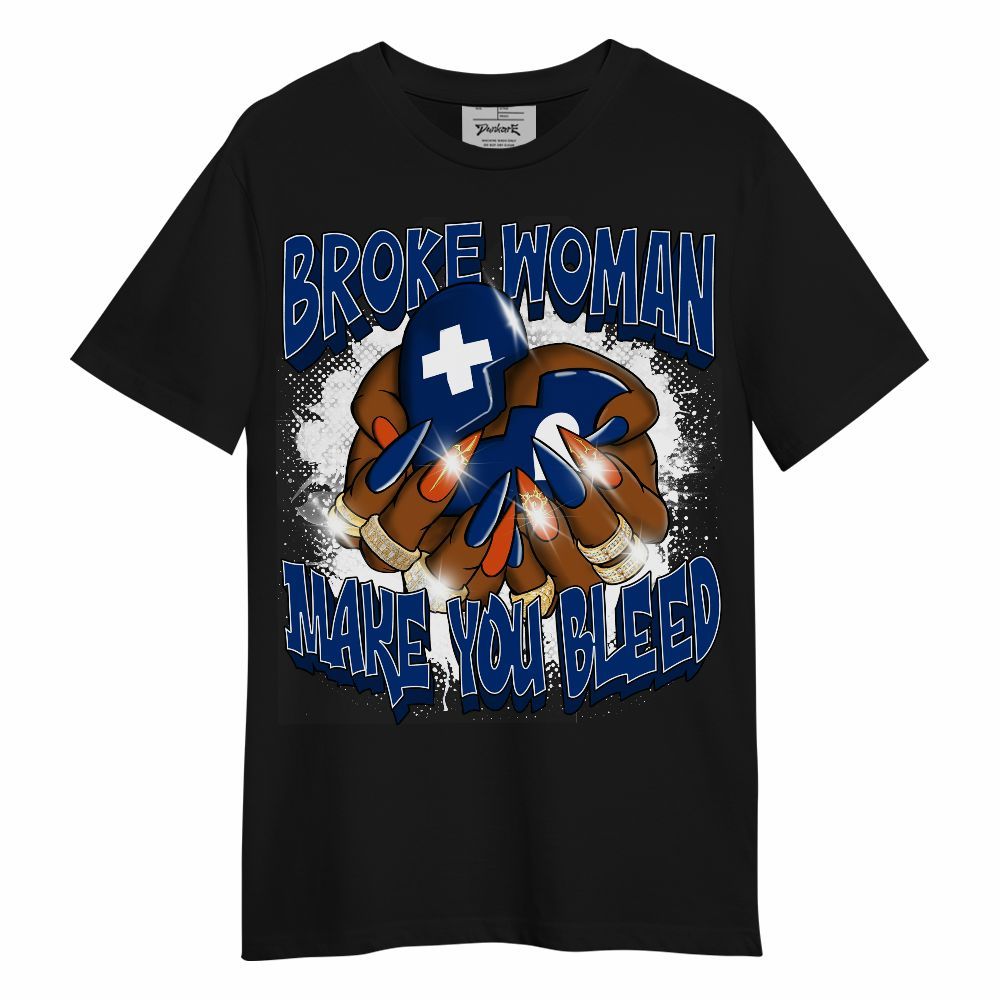 Shirt To Match Mid Knicks 1s - Broke Woman Heart Retro Unisex Shirt