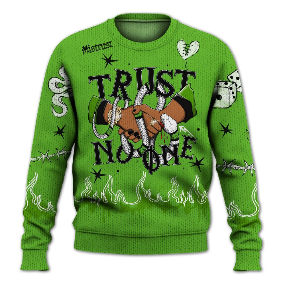 Knitted Sweater To Match Air Foamposite One Volt - Trust No One Snake-Bite Doodle Crayon