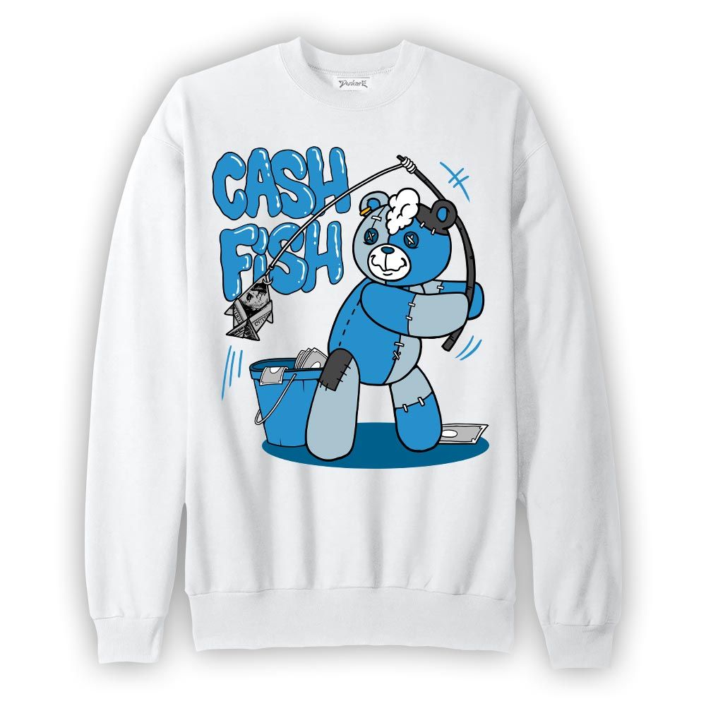 Sweatshirt To match Powder Blue 9s Sweatshirt - Moneys Fish Hugz Graphic