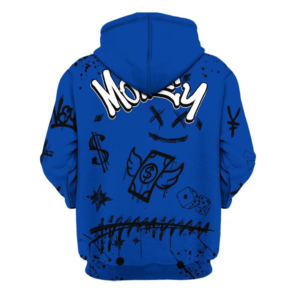 Hoodie To Match Hyper Royal 12s - Everybody Paid In Full Crayon All Over Print