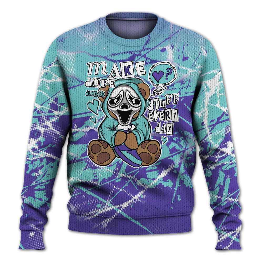 Knitted Sweater To Match Low Hornets 1s - Make Dopes Bear Profound
