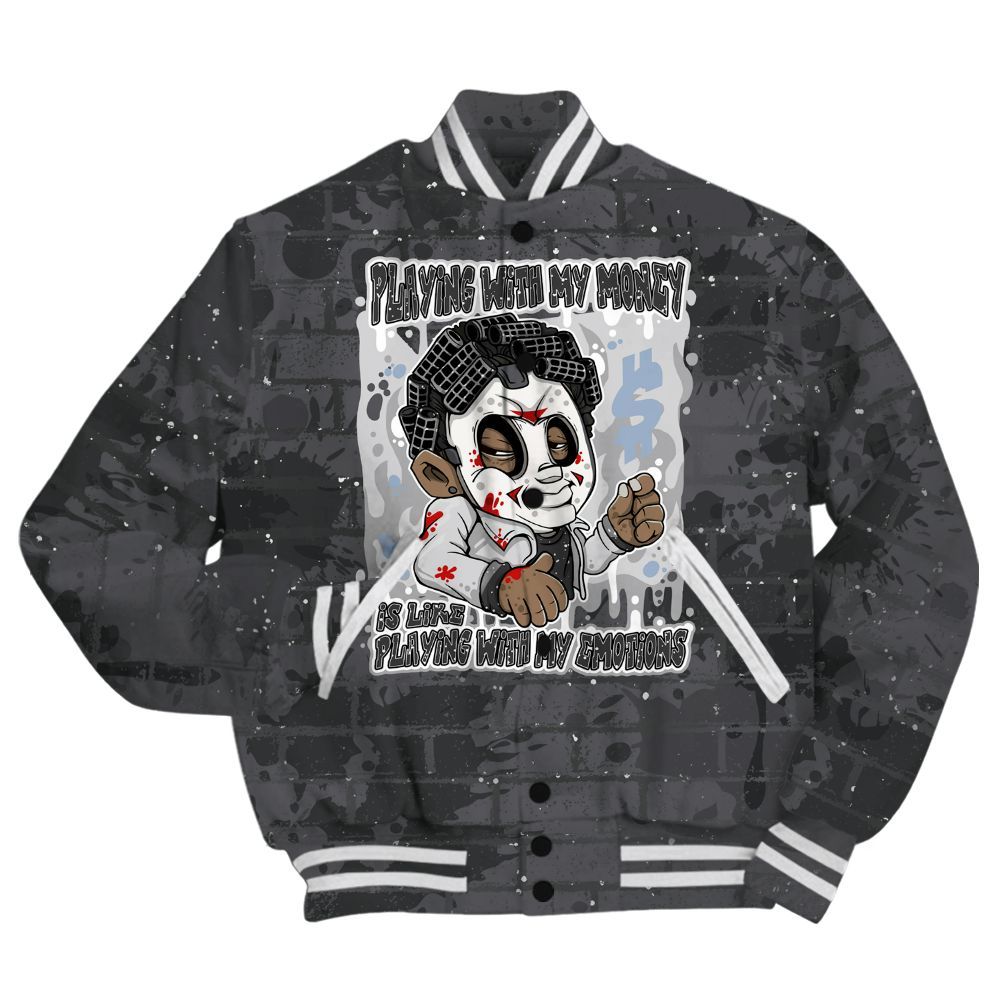 Varsity Jacket To Match Reverse Oreo 6s Shirt - Playing With My Money Graphic Halloween All Over Print