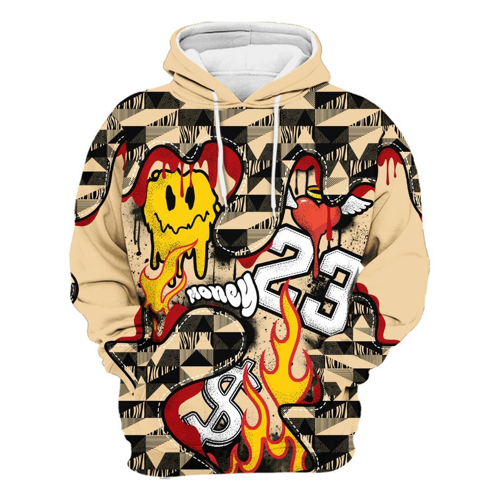 Hoodie To Match Dunk Low Strawberry Waffle - 23 Smile Burning Heart All Over Print