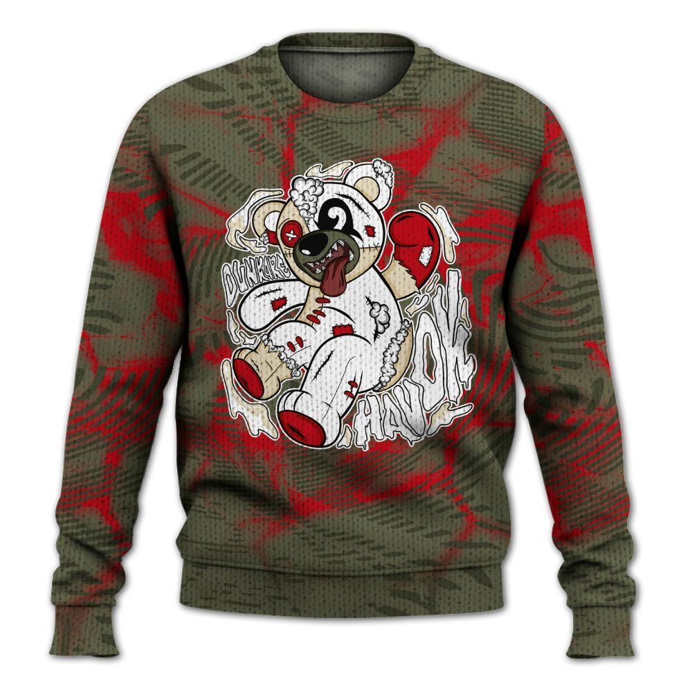 Knitted Sweater To Match Travis Scott Low OG Medium Olive 1s - Havok Bear