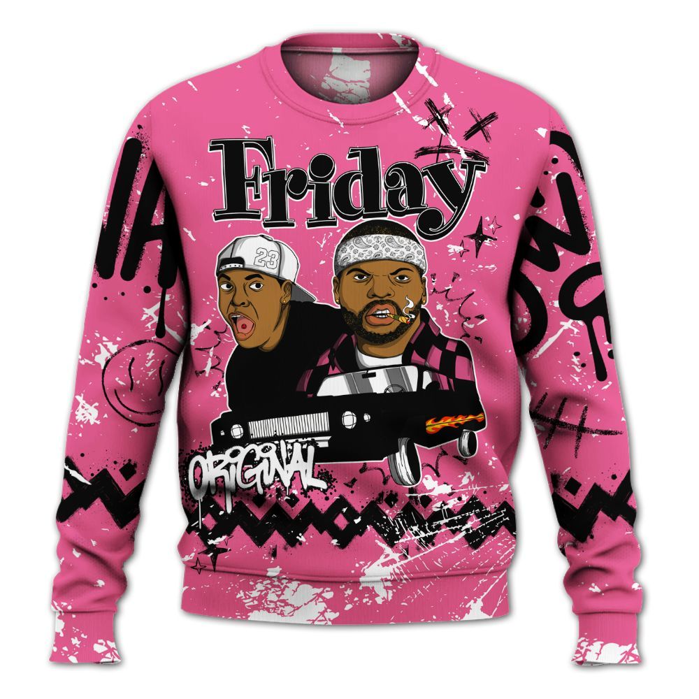 Sweatshirt To Match Air Max SNDR Hyper Pink - Friday Sneaker Crayon All Over Print
