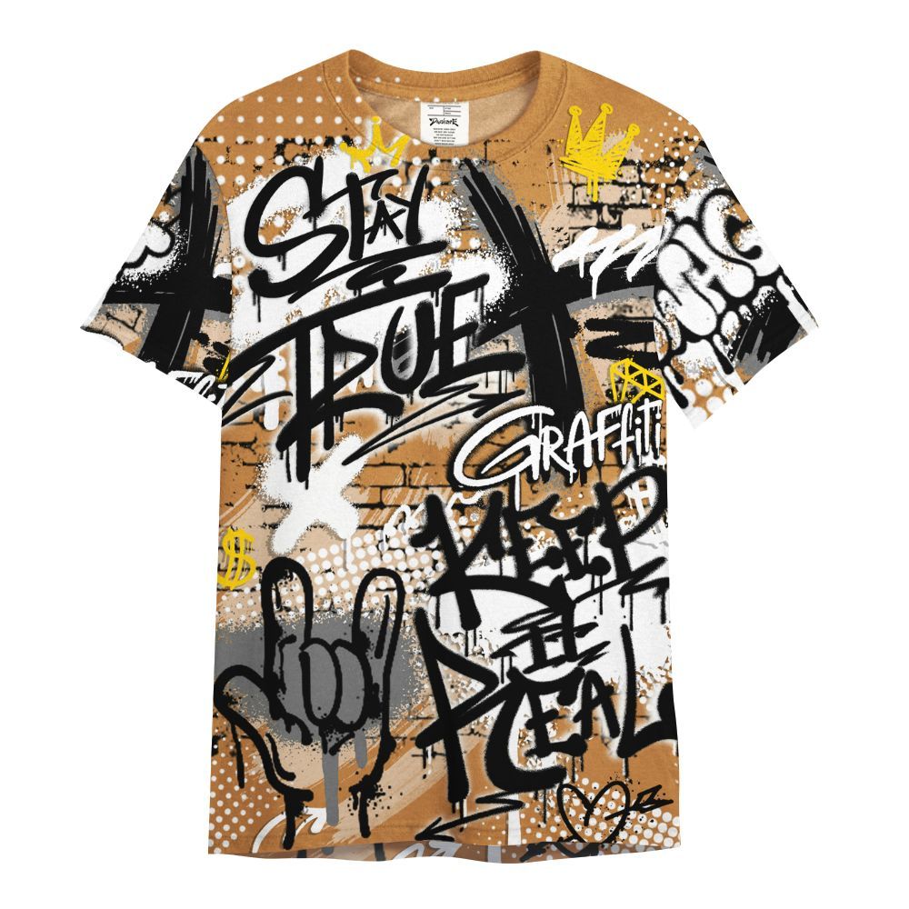 Shirt To Match Dunk Low Nature Wheat Suede - True It Real Graffiti Streetwear All Over Print