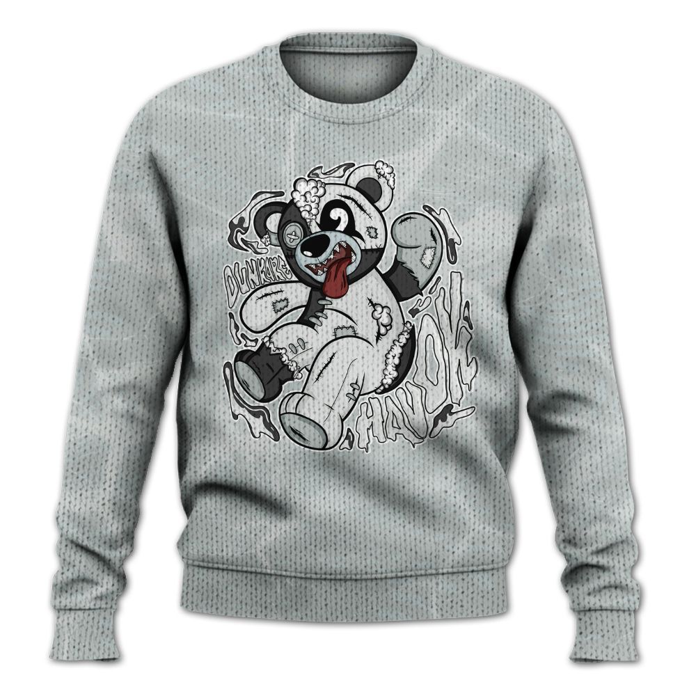 Knitted Sweater To Match Black Wolf Grey 12s - Havok Bear