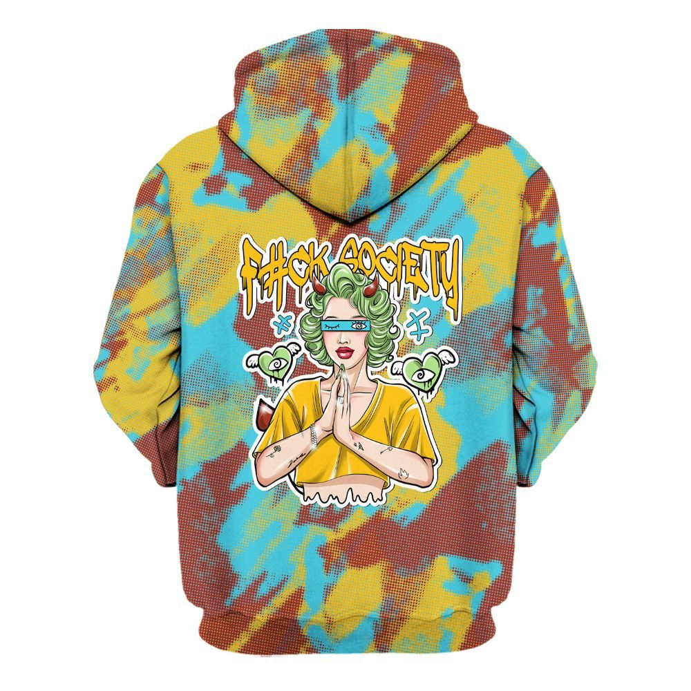 Hoodie To Match SB Dunk Di'Orr Greenwood - F#ck Xociety Halftone All Over Print