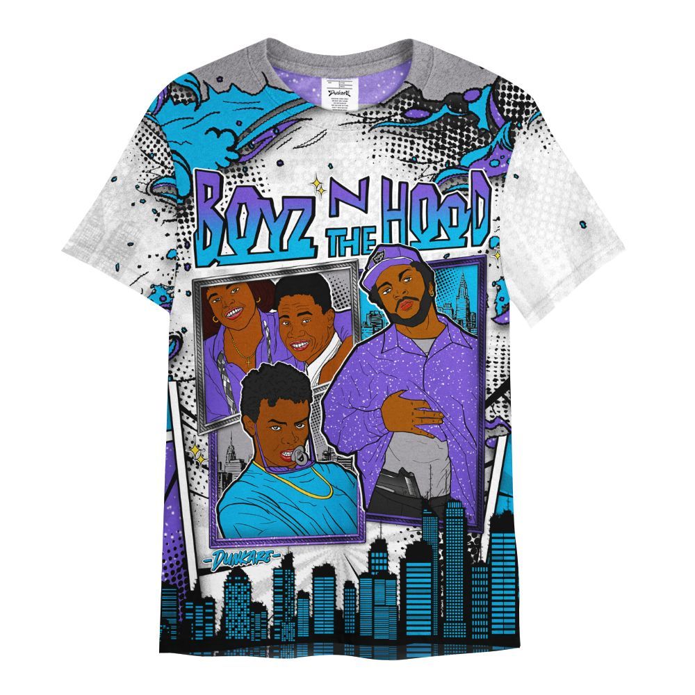 Shirt To Match Retro Aqua 8s - Boyz N The Comic All Over Print