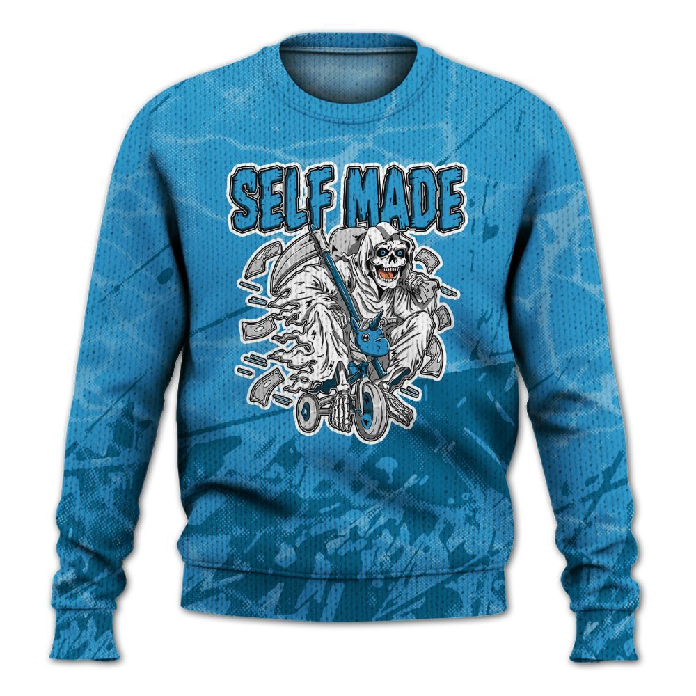 Knitted Sweater To Match Powder Blue 9s - Self Make Skeleton Profound