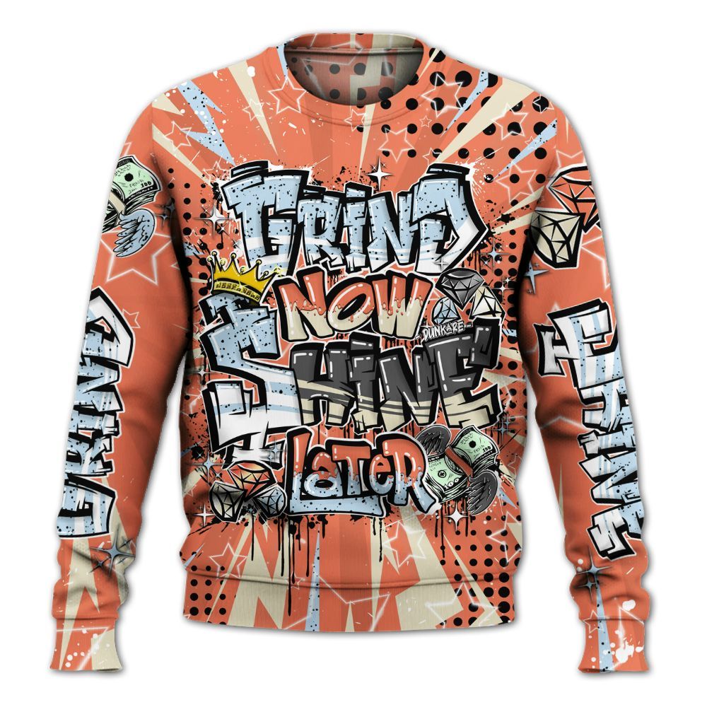 Sweatshirt To Match DJ Khaled Crimson Bliss 5s - Grind2 Shine Later All Over Print