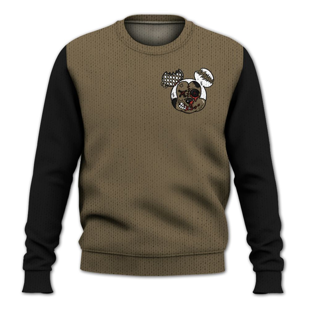 Knitted Sweater To Match Olive 9s, Custom Name Got Em Drip