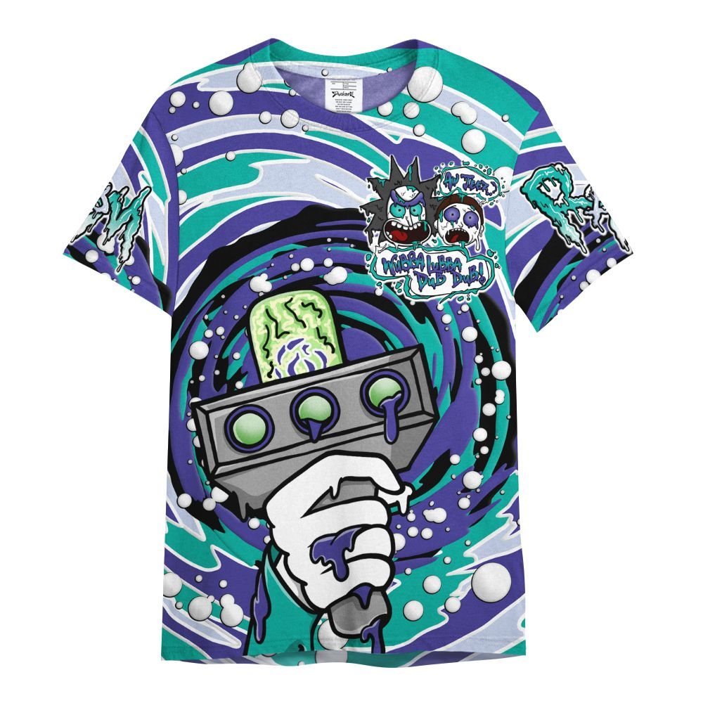 Shirt To Match Retro Grape 5s - Wubba Rick Drip All Over Print