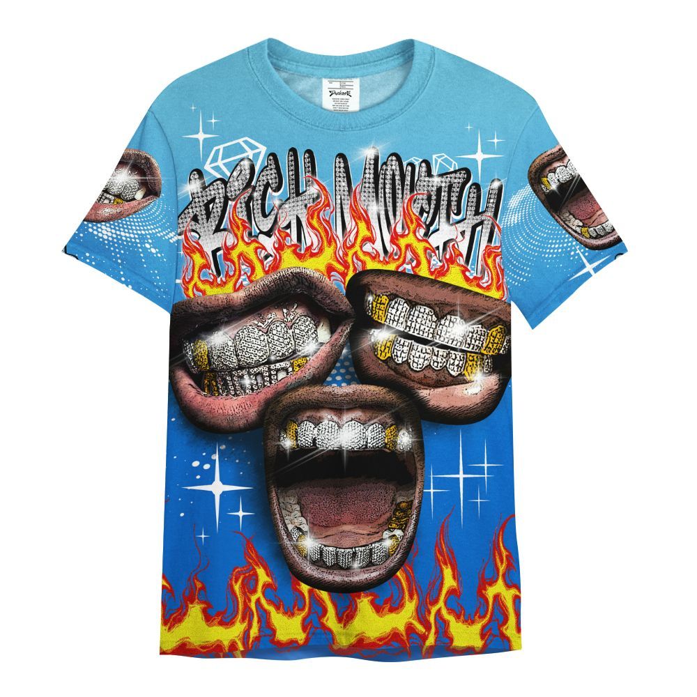 Shirt To Match Dunk Low Argon - Rich Mouth Fire Rap Retro 90s All Over Print