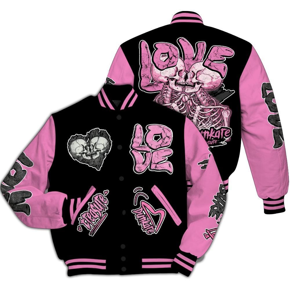 Varsity Jacket To Match Untouchable And Moments Black - Skull Bear All Over Print