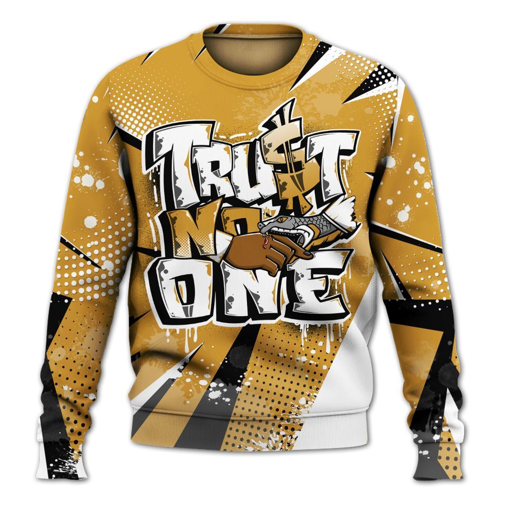 Sweatshirt To Match Dunk Low Wheat Pale Ivory - Poly Trust No One Dripping All Over Print