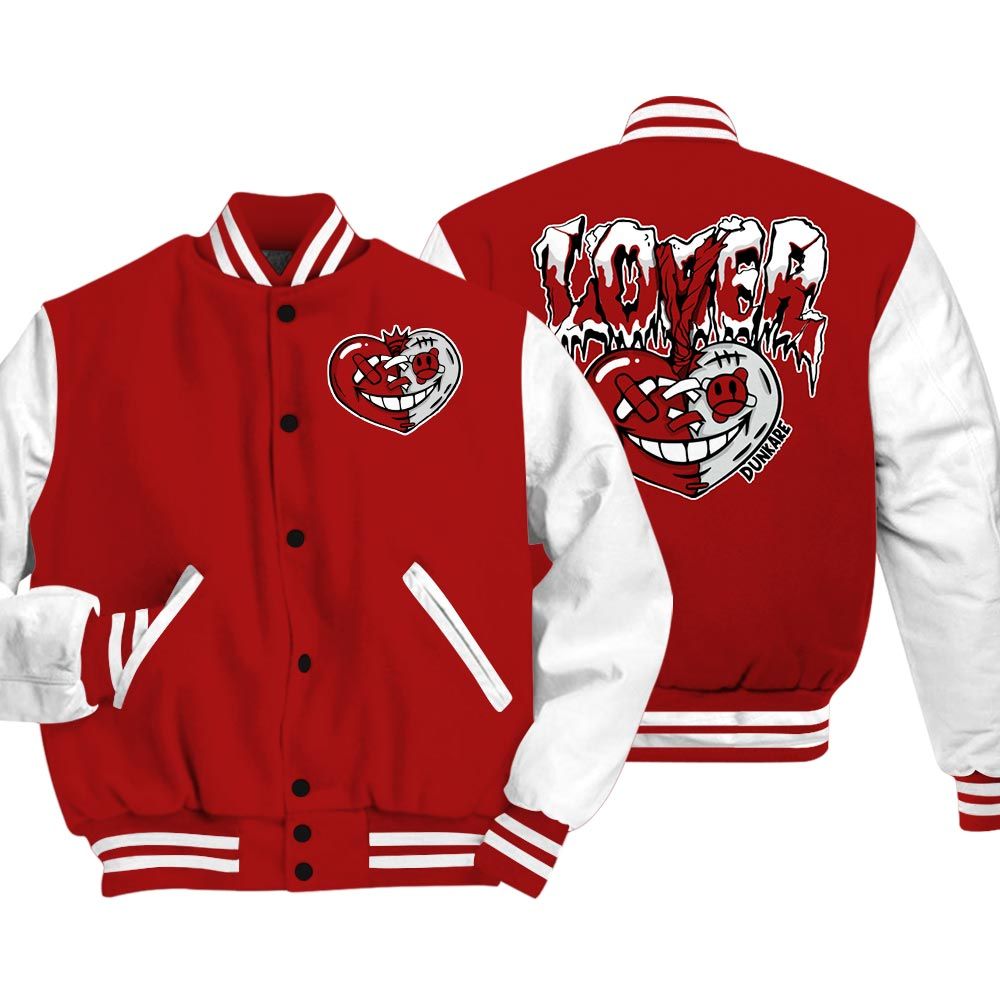 Varsity Jacket To Match Red Taxi 12s - Love Loser Varsity Jacket Unisex 0905 PAT