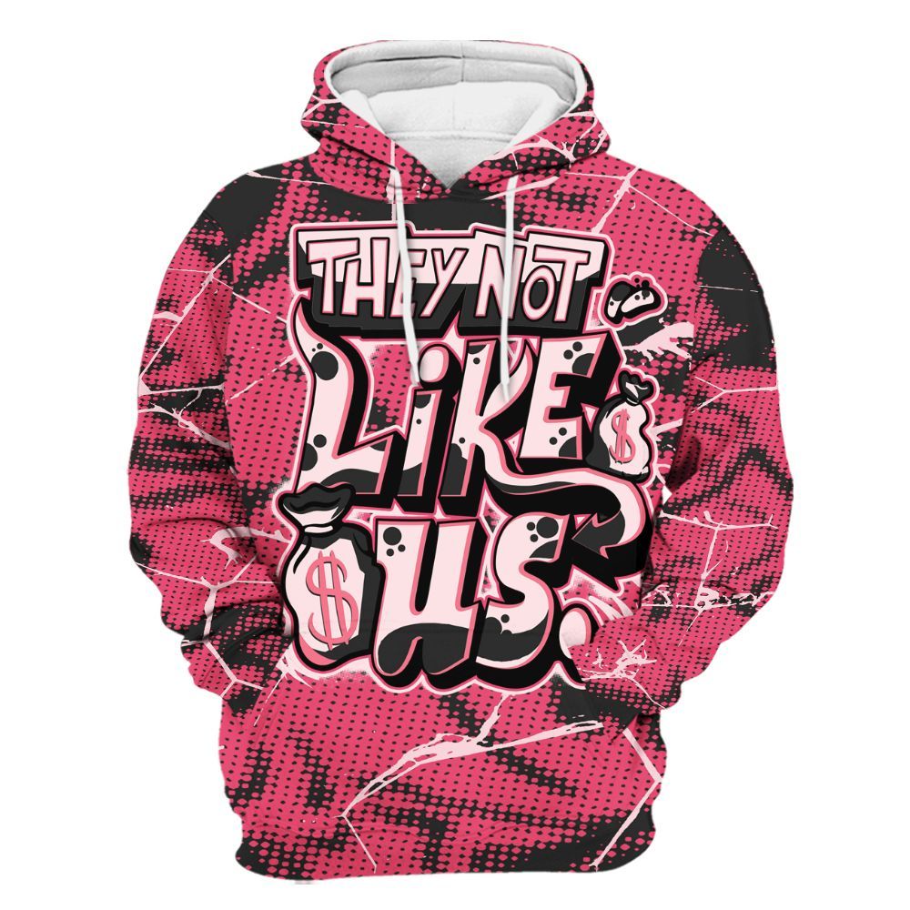 Hoodie To Match A'One Hyper Pink - Dislike Us Graphic All Over Print