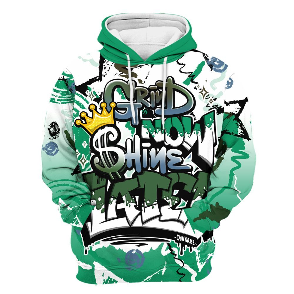 Hoodie To Match Foamposite Pro Pine Green 2025 - Grind Shine Later Drip All Over Print