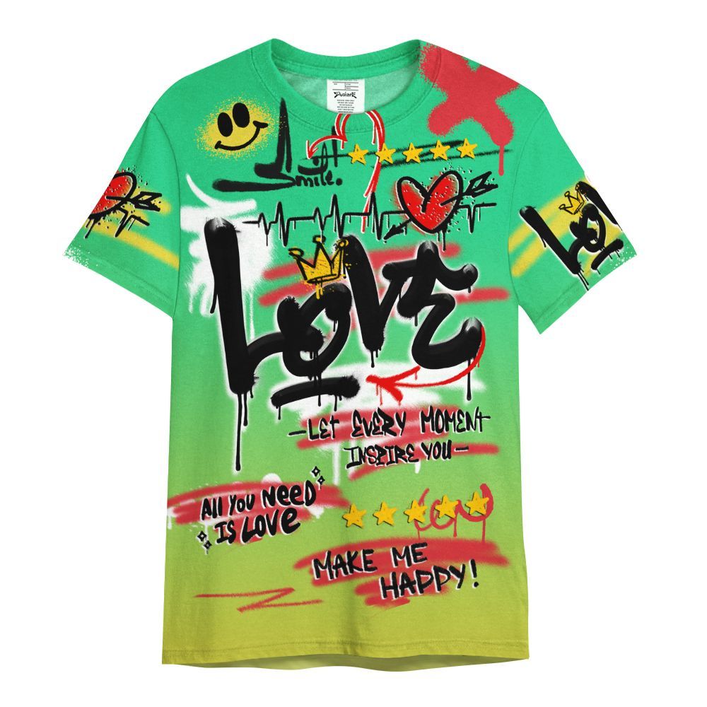 Shirt To Match Ja 3 Jurassic Park Explorer - Happy Love Beats Graffiti Streetwear All Over Print