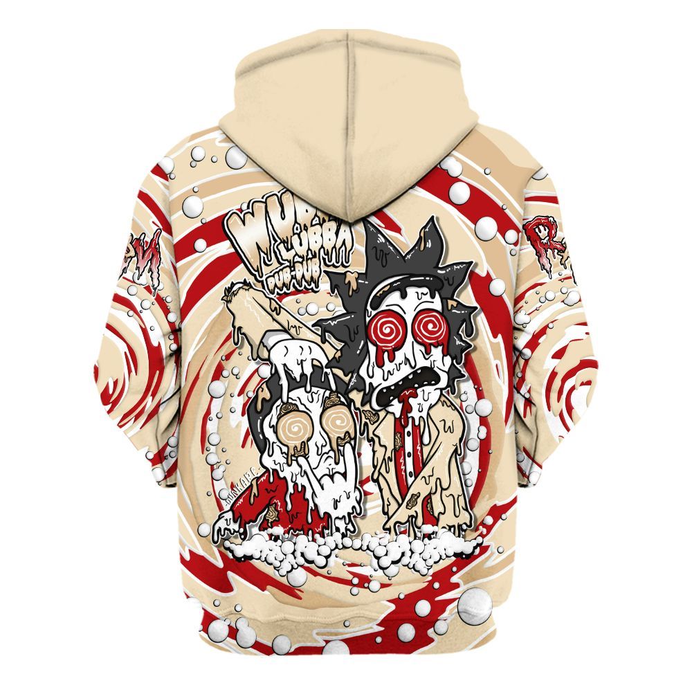 Hoodie To Match Dunk Low Strawberry Waffle - Wubba Rick Drip All Over Print