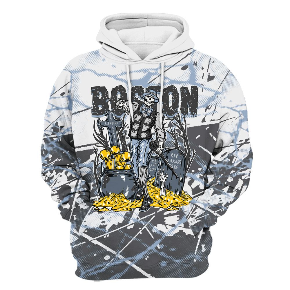 Hoodie To Match Reverse Black White 6s - Goldrush Skeleton Profound All Over Print