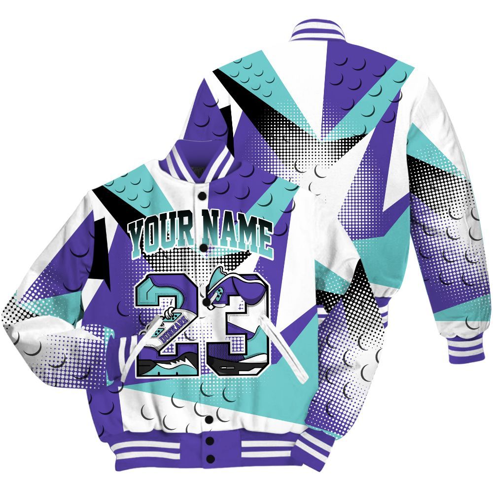 Varsity Jacket To Match Low Hornets 1s Shirt, Poly Custom Name Number 23 5s All Over Print