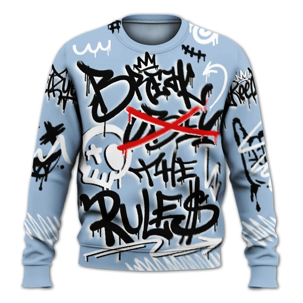 Sweatshirt To Match High University Blue 1s - Break Rules Streetwear All Over Print