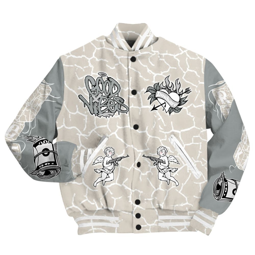 Varsity Jacket To Match Retro Pure Money 3s - Angel Hustle Money All Over Print