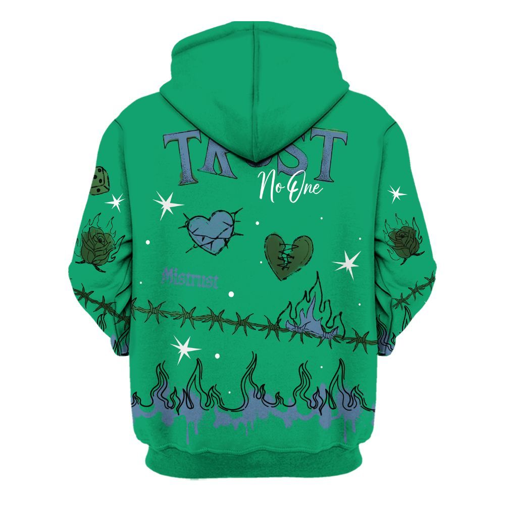 Hoodie To Match Foamposite Pro Pine Green 2025 - Trust No One Snake-Bite Doodle Crayon All Over Print