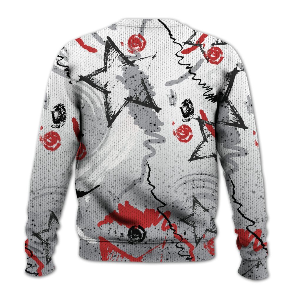 Knitted Sweater To Match White Cement 4s - Grind Shine Later Drip