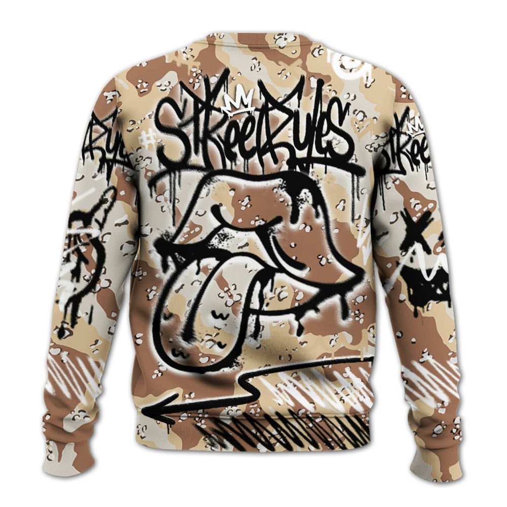 Sweatshirt To Match Desert Camo 3s - Break Rules Streetwear All Over Print