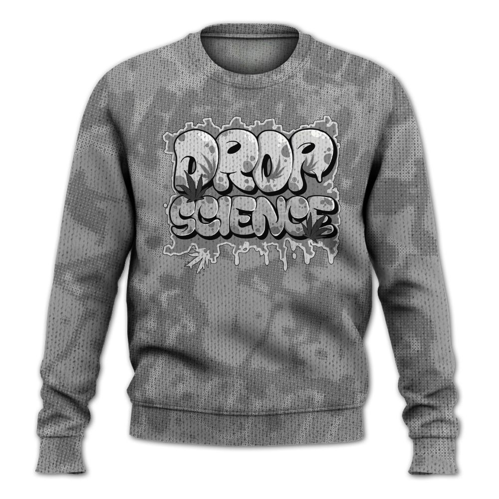 Knitted Sweater To Match Black Wolf Grey 12s - Drop Science Street