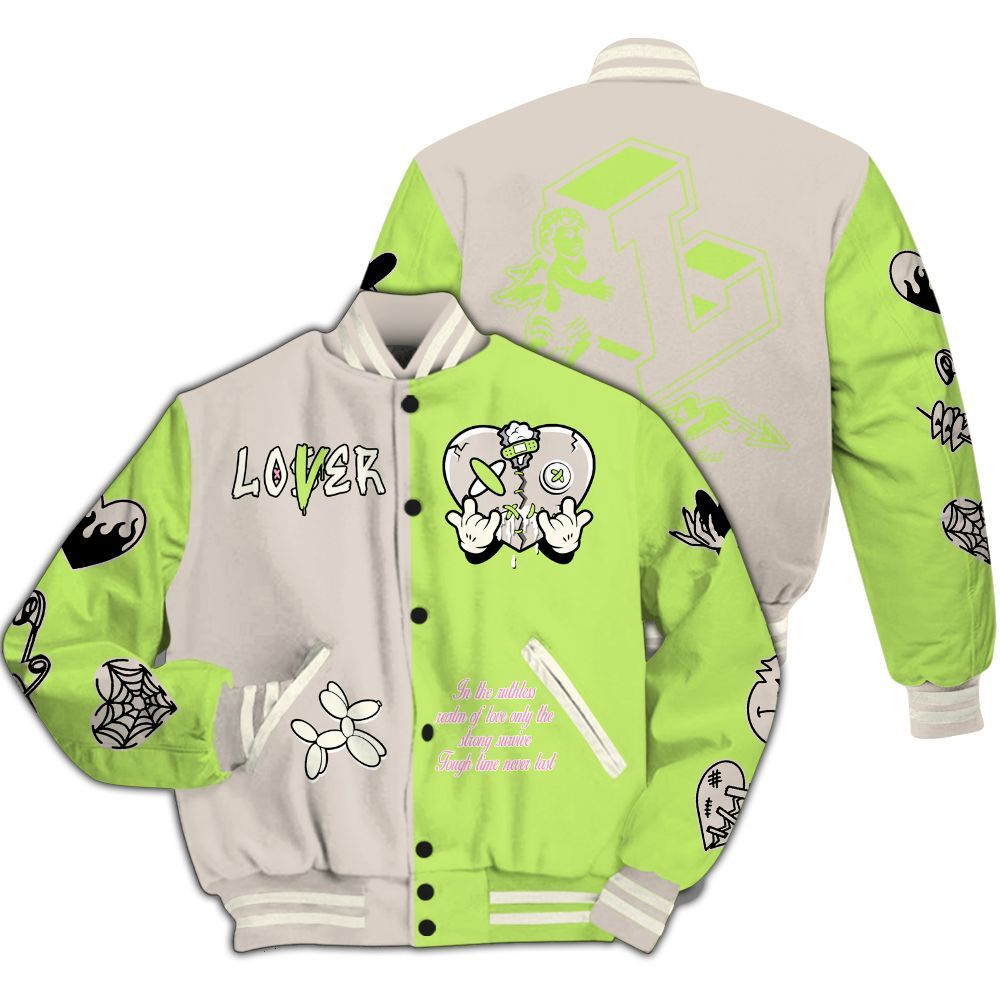 Varsity Jacket To Match Jack Black Night Silver - Loser Lover Heartbreak All Over Print