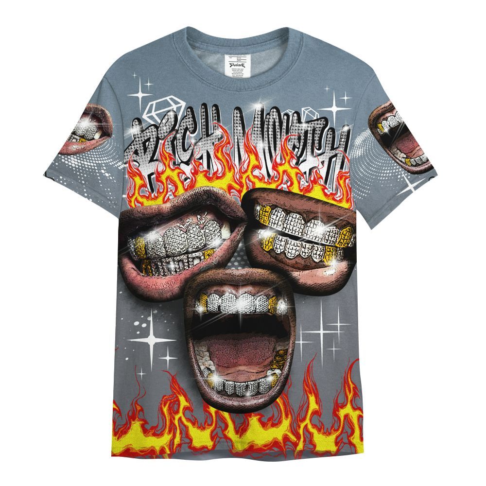 Shirt To Match Air Max DN Silver Bullet - Rich Mouth Fire Rap Retro 90s All Over Print