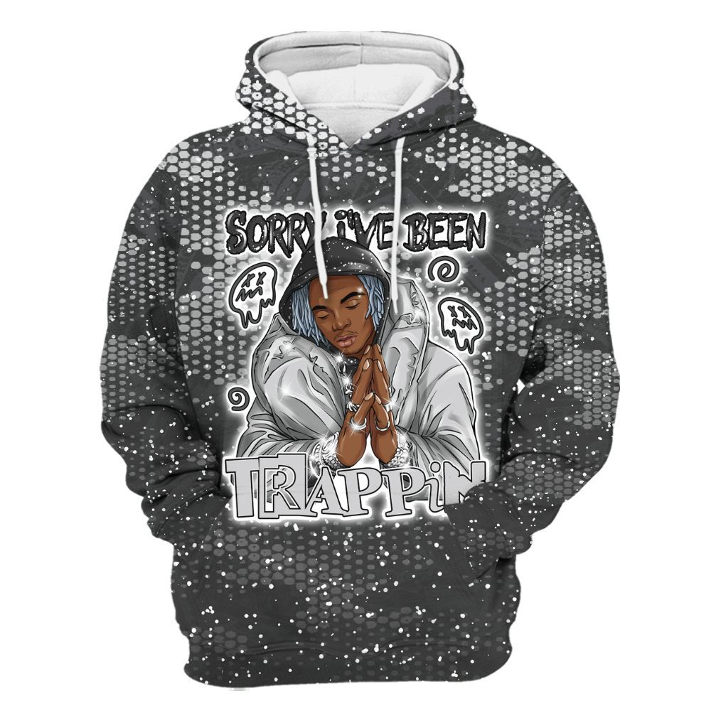 Hoodie To Match Reverse Black White 6s - Trappin' Banknote All Over Print