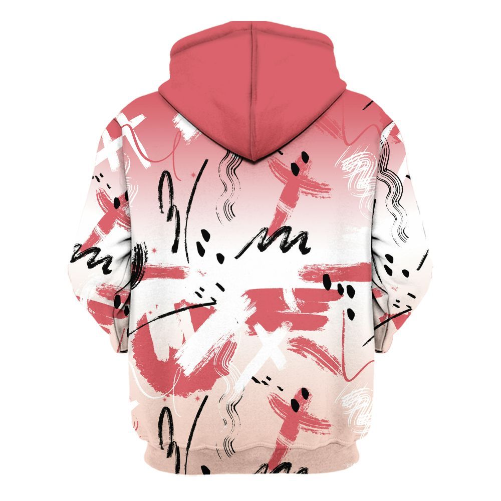 Hoodie To Match Washed Coral 2s Shirt, Money Hustle Grind Pray All Over Print