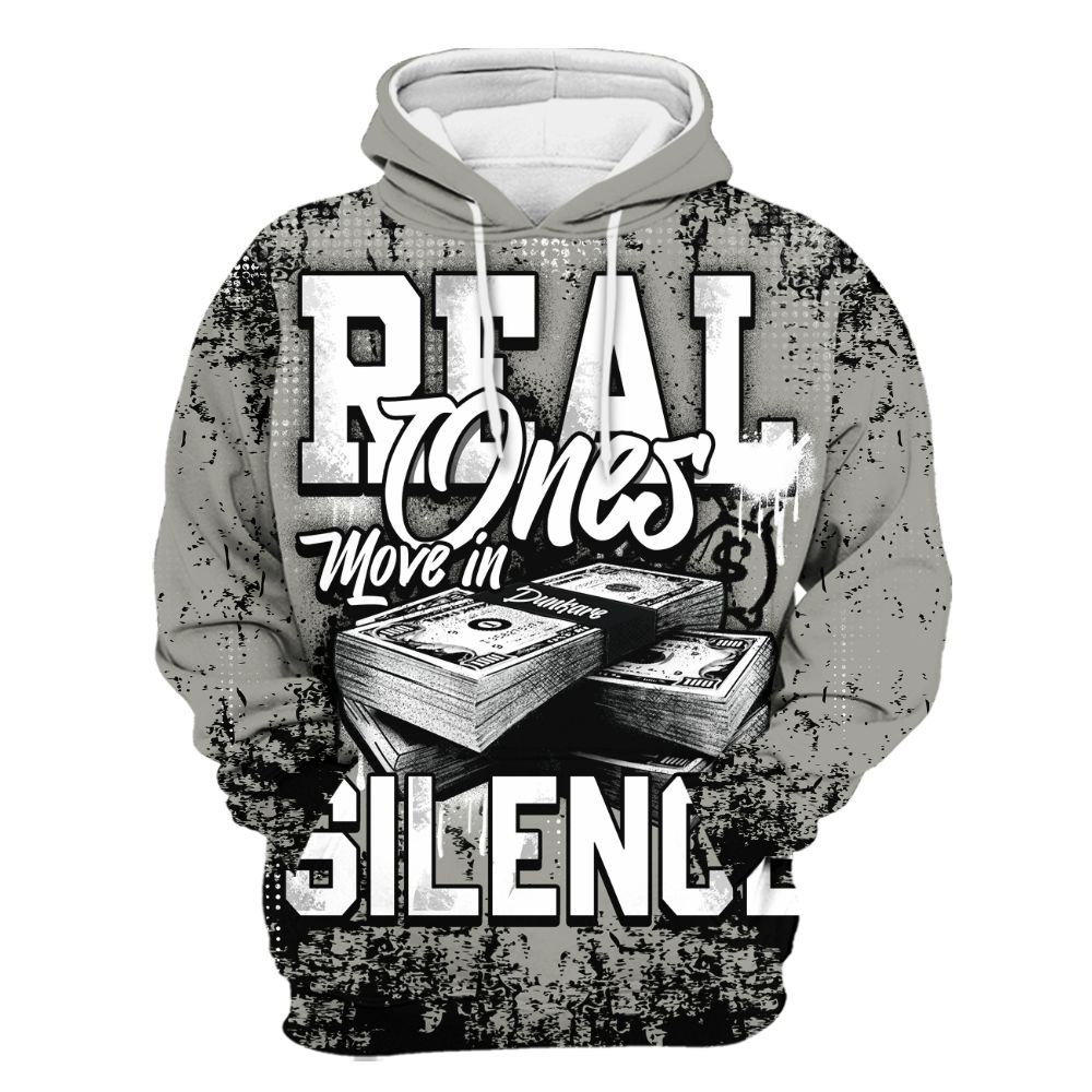 Hoodie To Match High Satin Shadow 1s - Move In Silence Money Street Retro All Over Print
